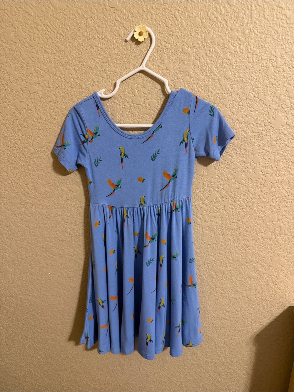 Kyte BABY Blue Parrot Print Twirl Dress